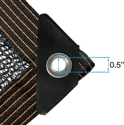 50% Shade Rate Black Sun Shade Net, 10 x 12 ft Durable Mesh Tarp (with Metal Grommets)