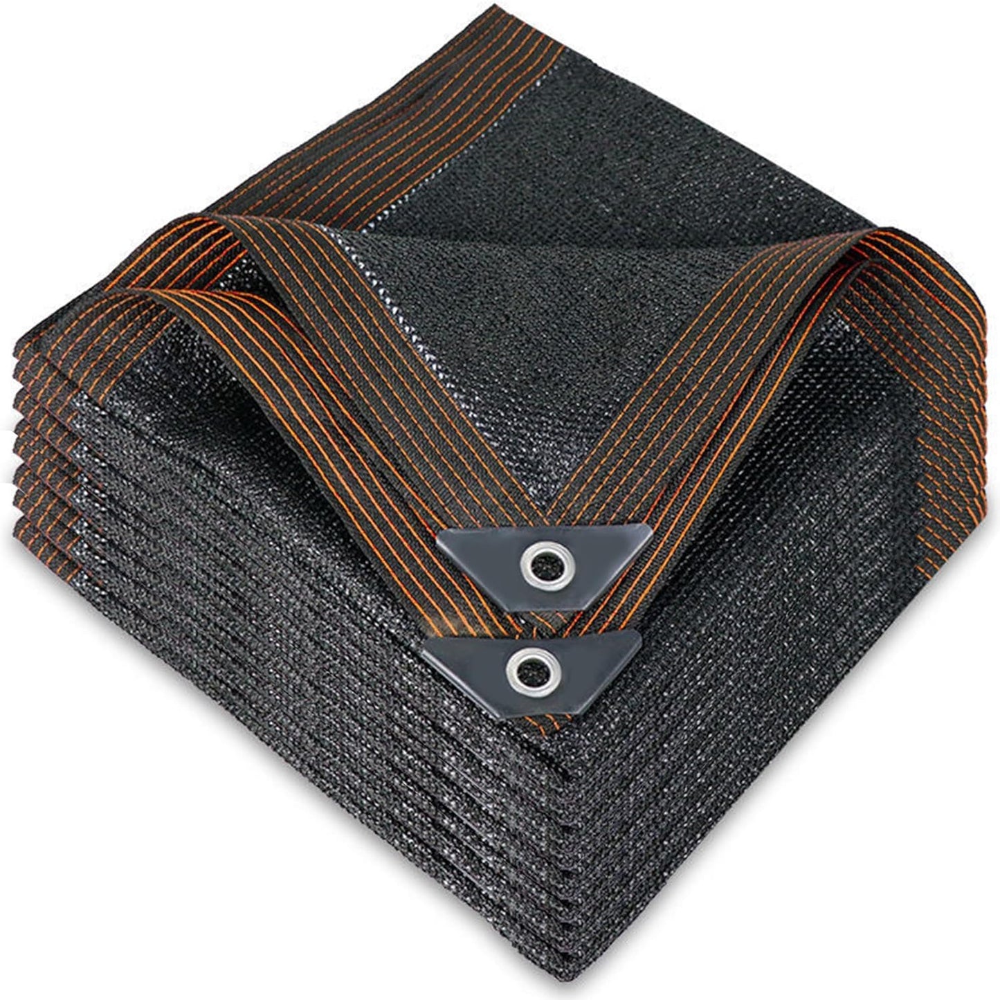 50% Shade Rate Black Sun Shade Net, 10 x 12 ft Durable Mesh Tarp (with Metal Grommets)