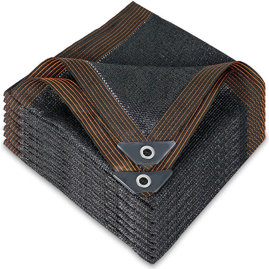 50% Shade Rate Black Sun Shade Net, 10 x 12 ft Durable Mesh Tarp (with Metal Grommets)